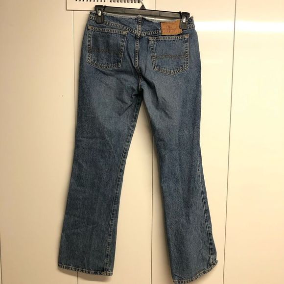 Lucky Brand Dungarees Frayed Top Denim Blue Jeans Size 6 - Picture 2 of 6